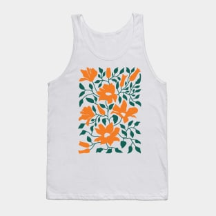 Tangerine & Pine: Matisse Flowers & Leaves Tank Top